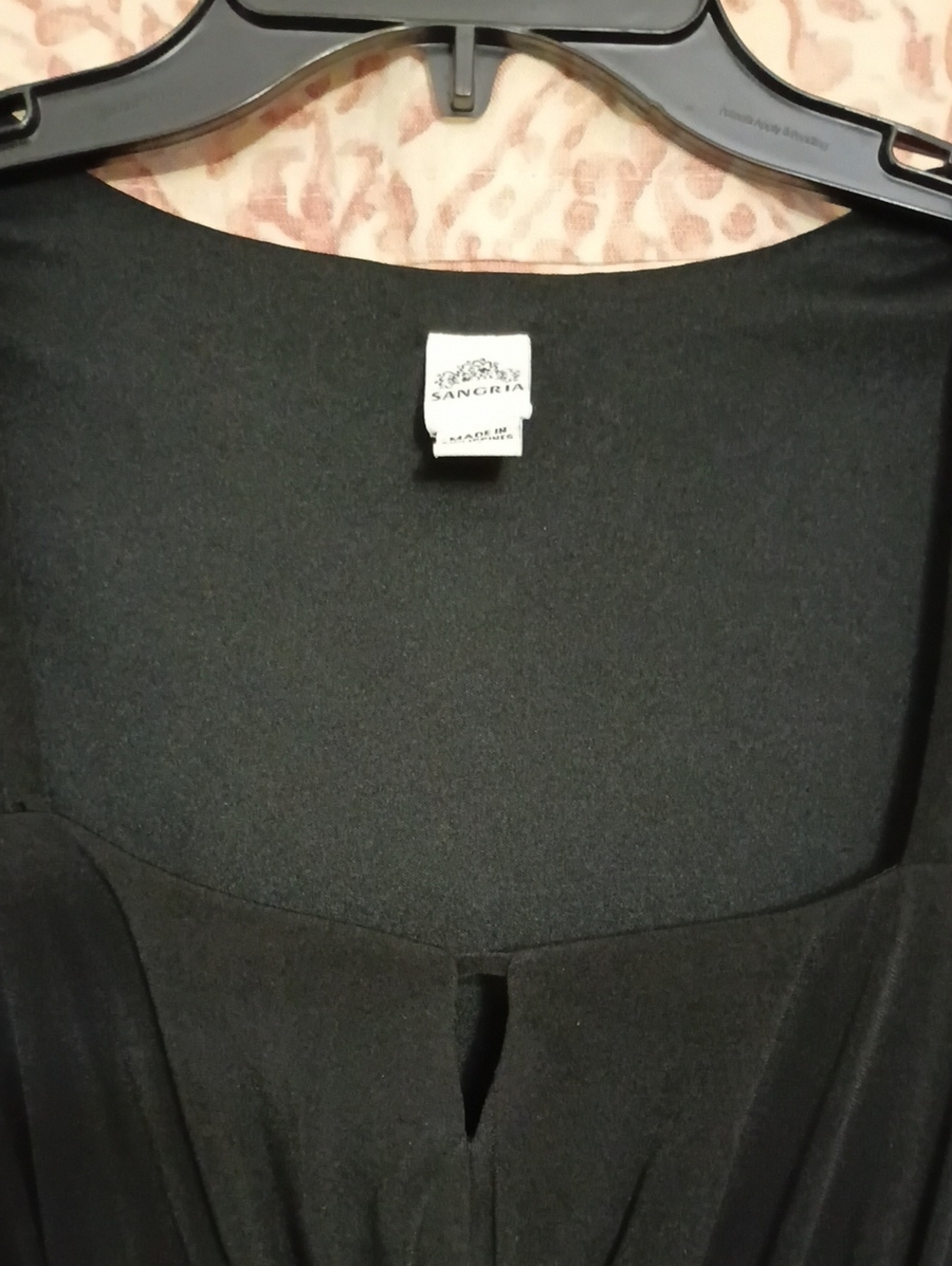 Signature by Sangria Black Strapless Dress with Front Keyhole